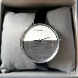 Black and white ladies watch